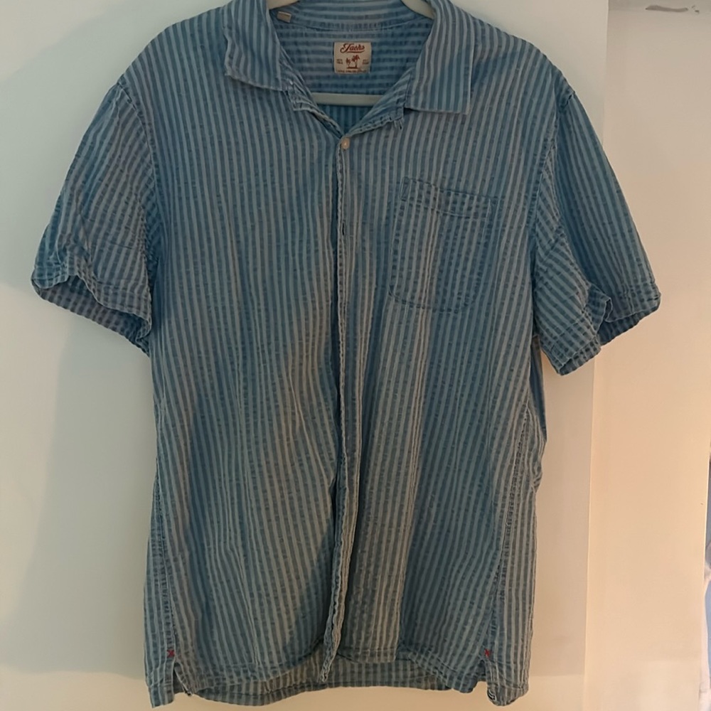 Men’s large striped short sleeve button down from Jachs